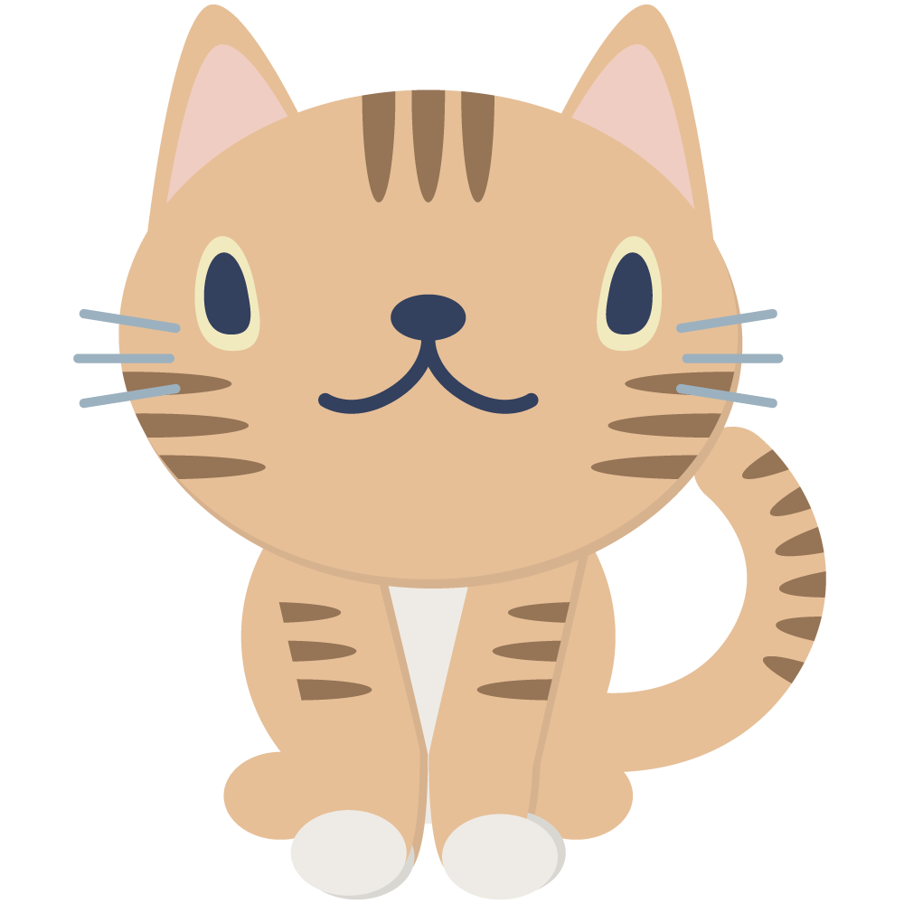 チャトラのネコのイラストです。