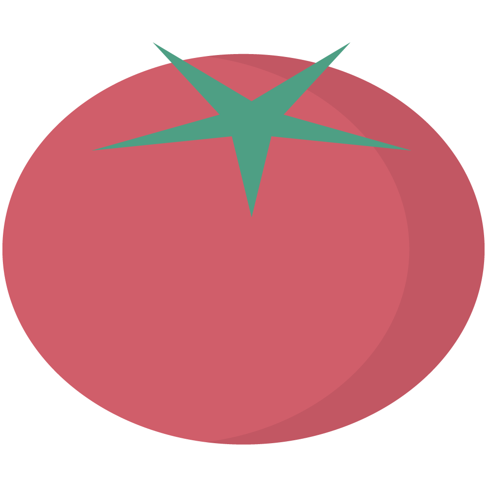 シンプルなトマトのイラストです。