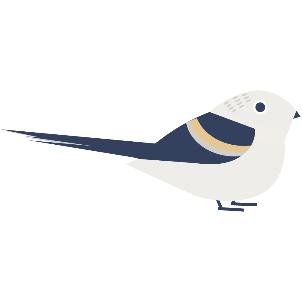 北海道に生息するシマエナガのイラストです。