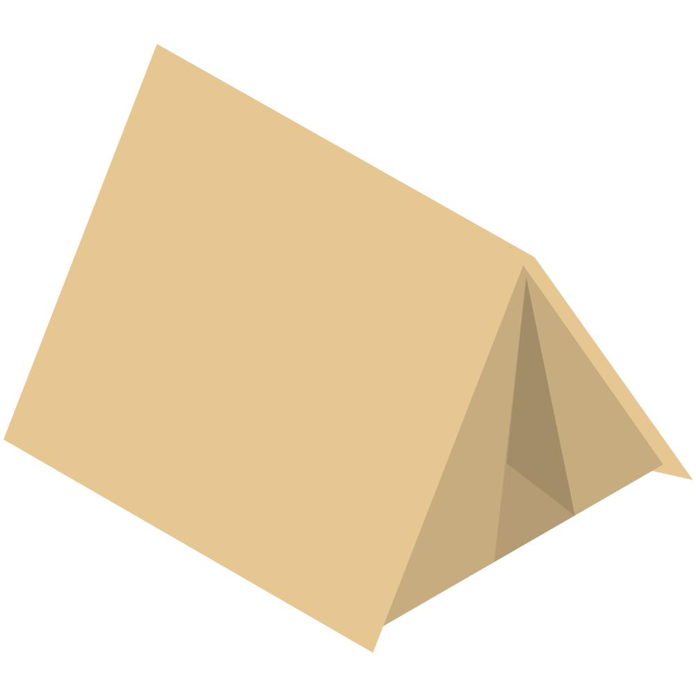 アイソメトリックのテントのイラストです。