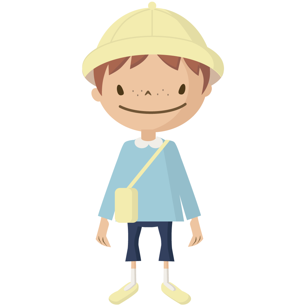 幼稚園児の男の子のイラストです。